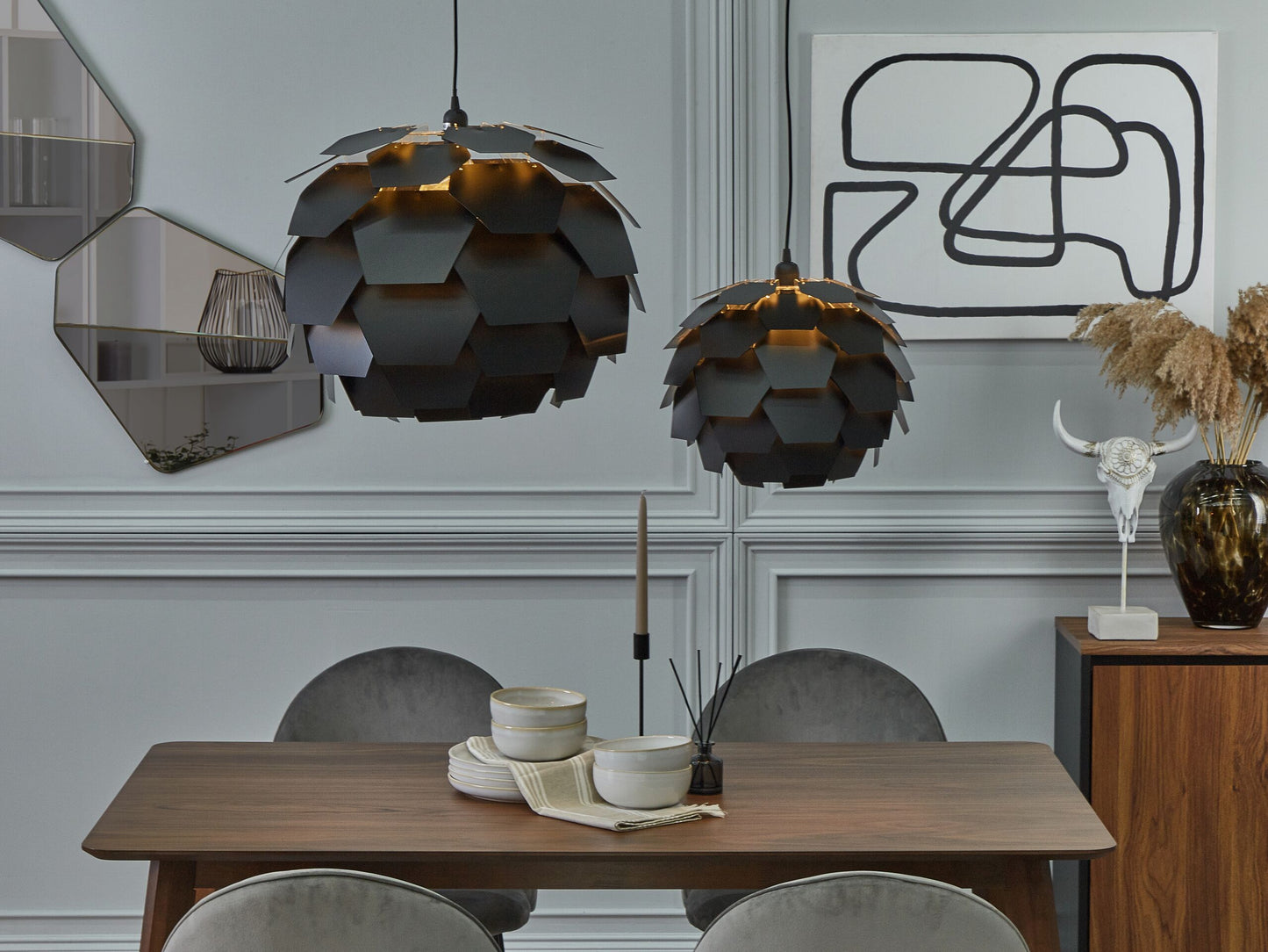 Hängelampe SEGRE L Schwarz