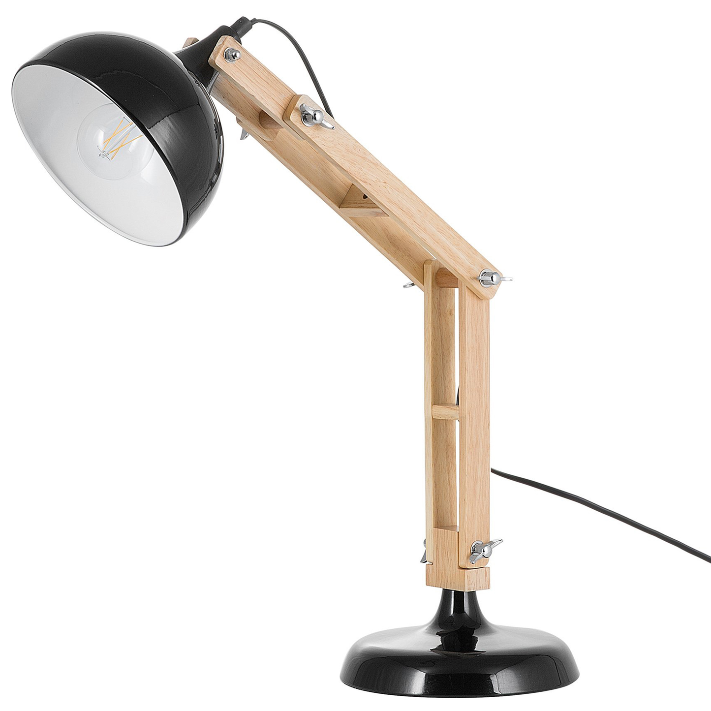 Schreibtischlampe schwarz 53 cm Glockenform SALADO