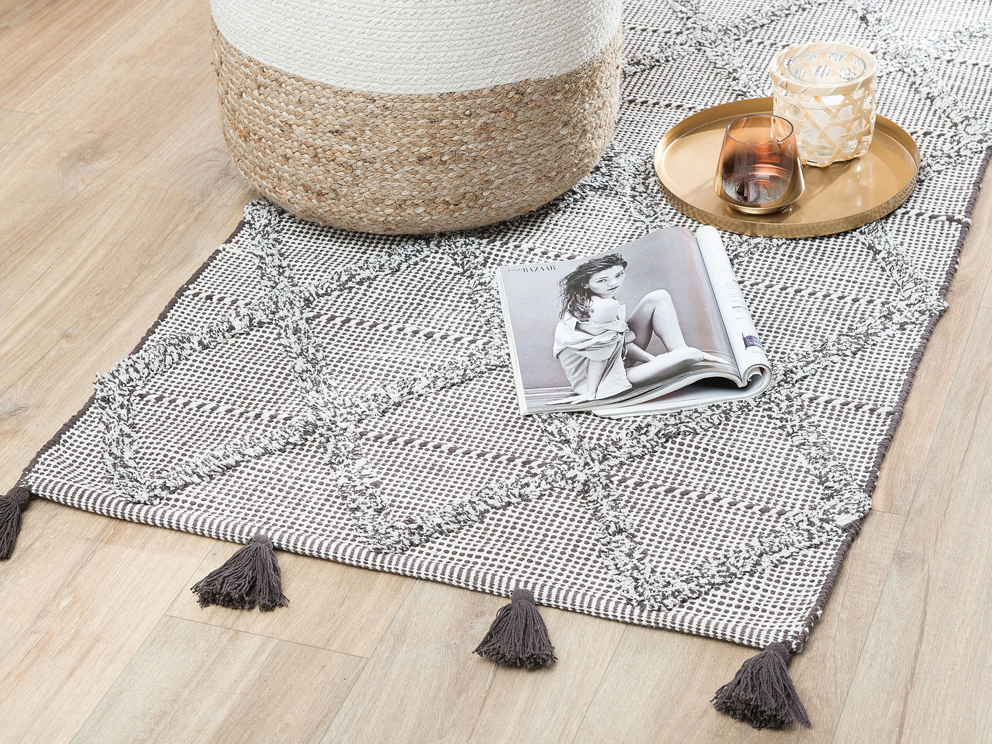 Teppich braun 80 x 150 cm Kurzflor TUZLA