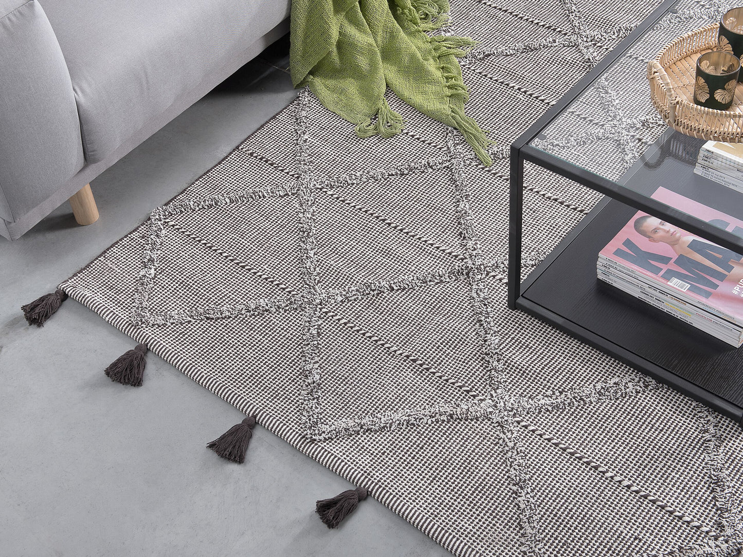 Teppich braun 140 x 200 cm Kurzflor TUZLA