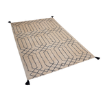 Teppich beige / schwarz 140 x 200 cm Shaggy MALTEPE