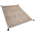 Teppich beige / schwarz 160 x 230 cm Shaggy MALTEPE