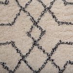 Teppich beige / schwarz 160 x 230 cm Shaggy MALTEPE