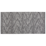Teppich Baumwolle schwarz / weiss 80 x 150 cm Kurzflor TERMAL