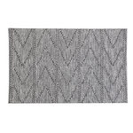 Teppich Baumwolle schwarz / weiss 160 x 230 cm Kurzflor TERMAL