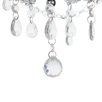 Kronleuchter Metall / Acrylglas transparent / silber Kristall-Optik 5-flammig ASCAR