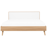 Bett mit LED SERRIS 180 x 200 cm Hellbraun