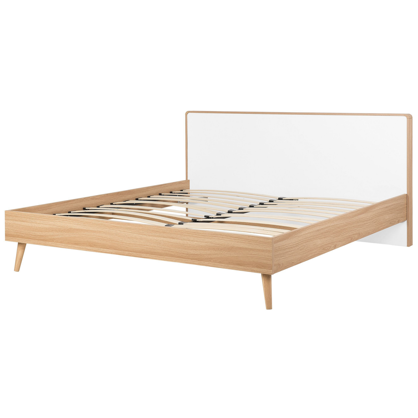 Bett mit LED SERRIS 180 x 200 cm Hellbraun