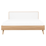 Bett mit LED SERRIS 160 x 200 cm Hellbraun