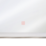 LED-Badezimmer-Spiegel ARGENS 80 cm 60 cm Silber