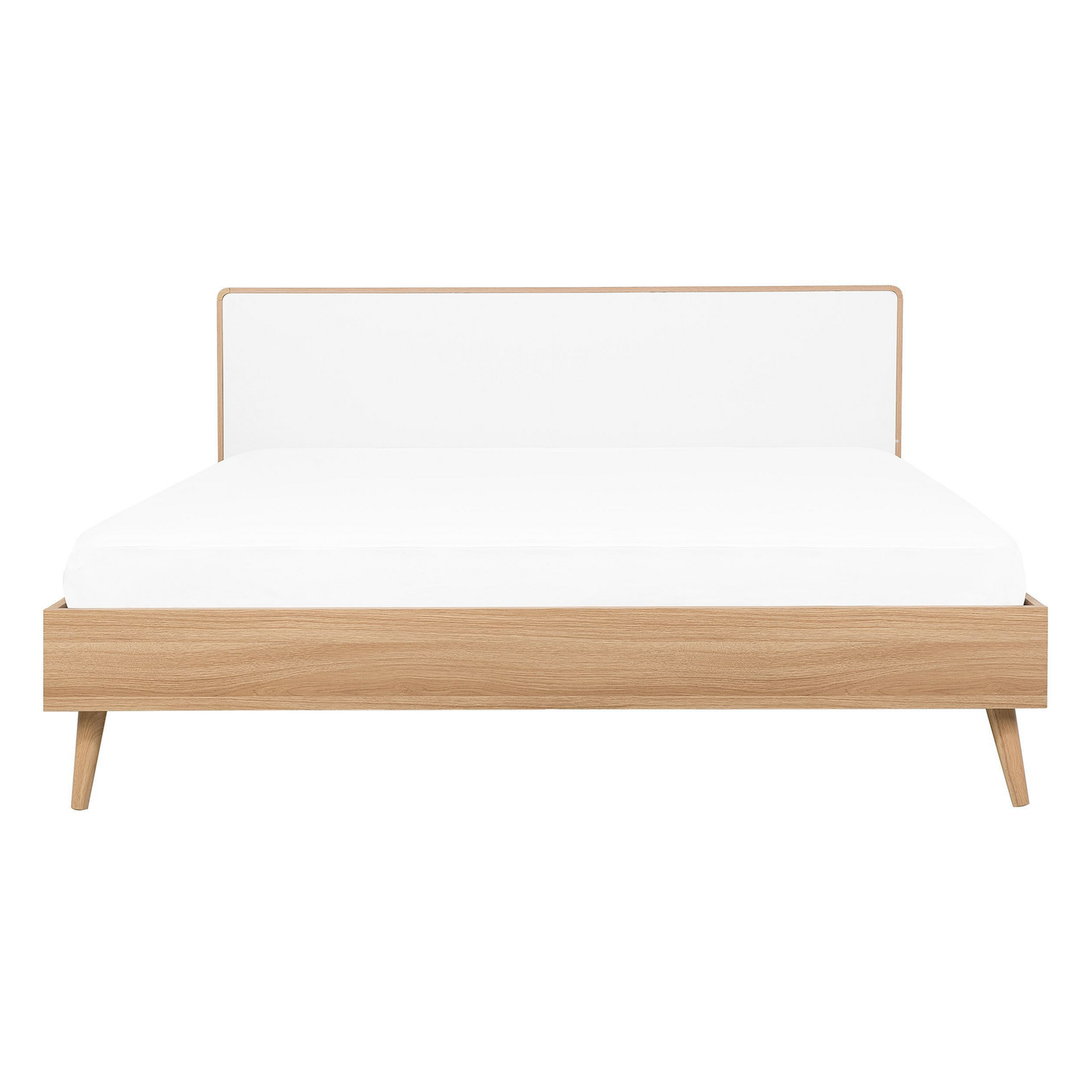 Bett mit LED SERRIS 140 x 200 cm Hellbraun