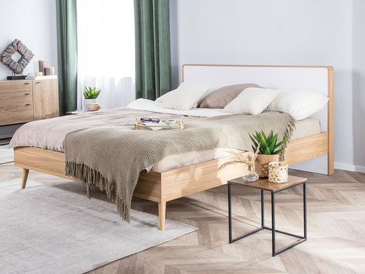 Bett mit Lattenrost SERRIS 140 x 200 cm Hellbraun