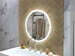 LED-Badezimmer-Spiegel YSER 58 cm 58 cm Silber