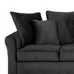 3-Sitzer Sofa Samtstoff schwarz BORNHOLM