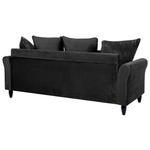 3-Sitzer Sofa Samtstoff schwarz BORNHOLM
