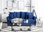3-Sitzer Sofa Samtstoff marineblau BORNHOLM