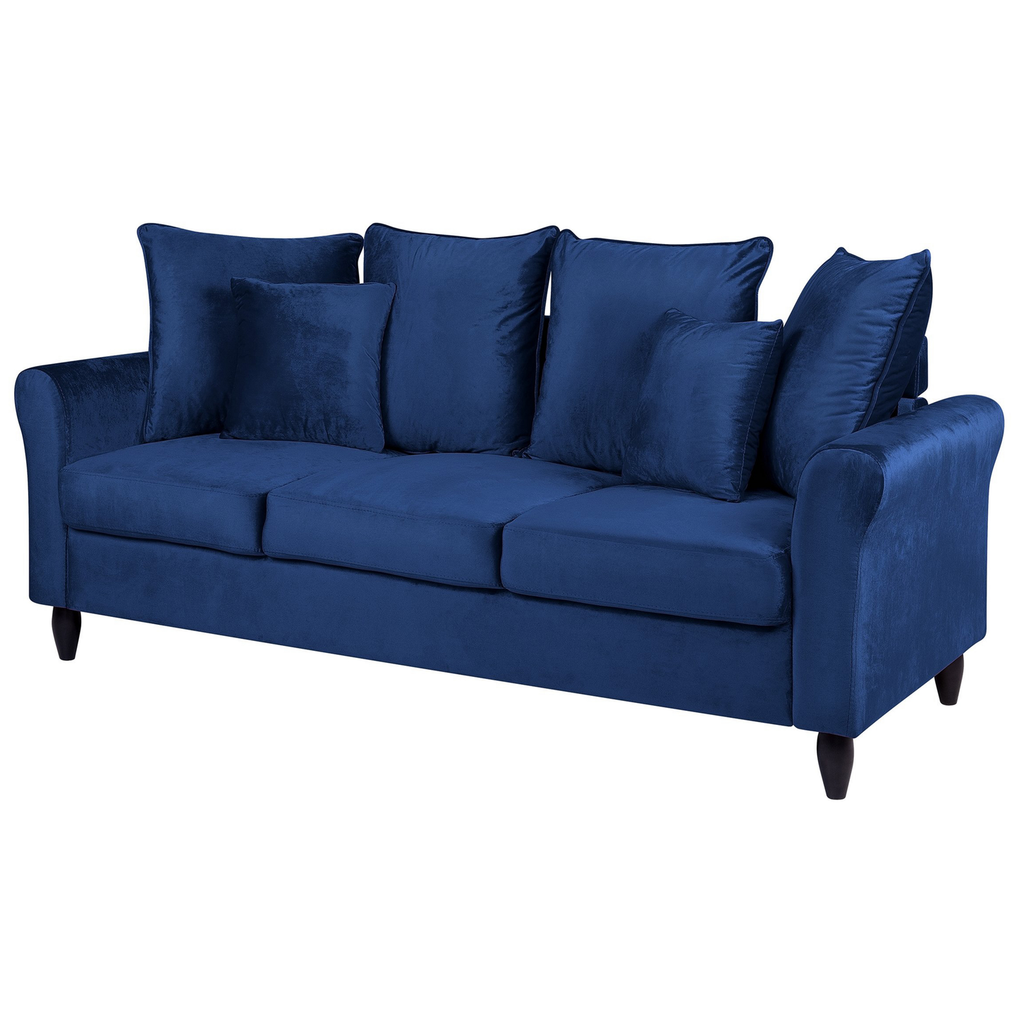 3-Sitzer Sofa Samtstoff marineblau BORNHOLM