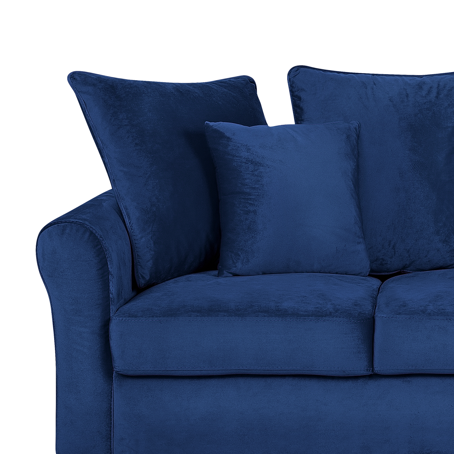 3-Sitzer Sofa Samtstoff marineblau BORNHOLM