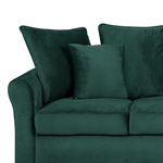 3-Sitzer Sofa Samtstoff dunkelgrün BORNHOLM