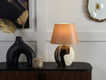 Tischleuchte ESLA Porzellan Beige