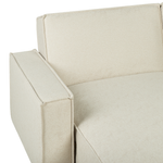 Ecksofa mit Schlaffunktion Polsterbezug beige rechtsseitig ROMEDAL