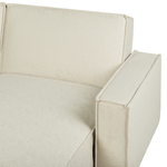 Ecksofa mit Schlaffunktion Polsterbezug beige linksseitig ROMEDAL