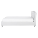 Bett mit Lattenrost Kunstleder METZ 160 x 200 cm Weiss