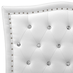 Bett mit Lattenrost Kunstleder METZ 180 x 200 cm Weiss