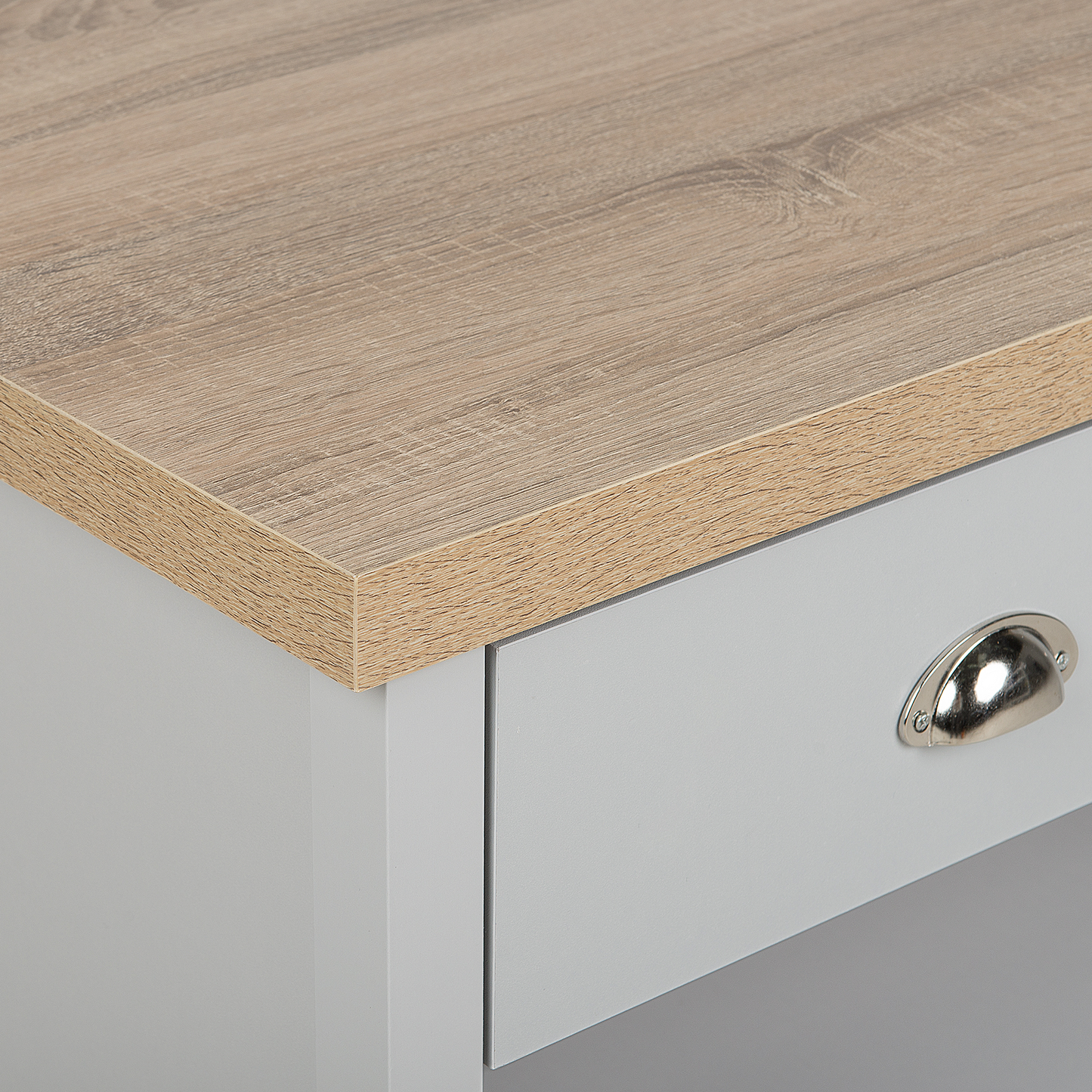 Couchtisch grau / heller Holzfarbton rechteckig CLIO