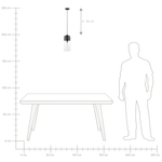 Hängelampe PURUS Glas Schwarz