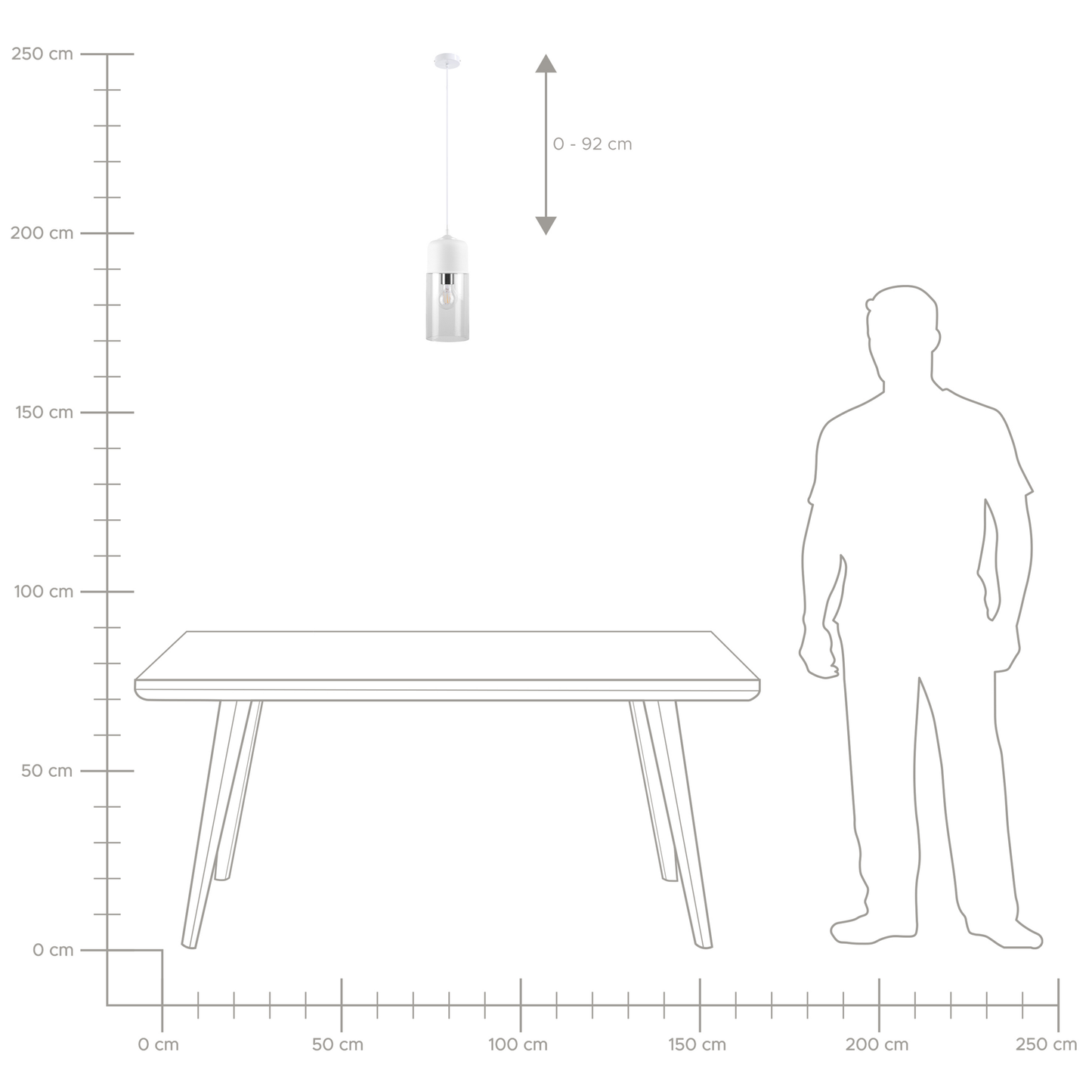 Hängelampe PURUS Glas Weiss