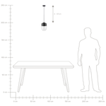 Hängelampe JURUA Glas Schwarz