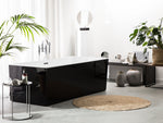 Badewanne freistehend schwarz rechteckig 170 x 81 cm RIOS