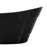 Badewanne freistehend schwarz oval 170 x 73 cm BUENAVISTA
