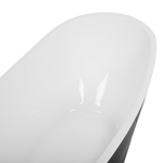 Badewanne freistehend schwarz oval 170 x 73 cm BUENAVISTA