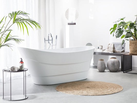 Badewanne freistehend weiss oval 170 x 73 cm BUENAVISTA