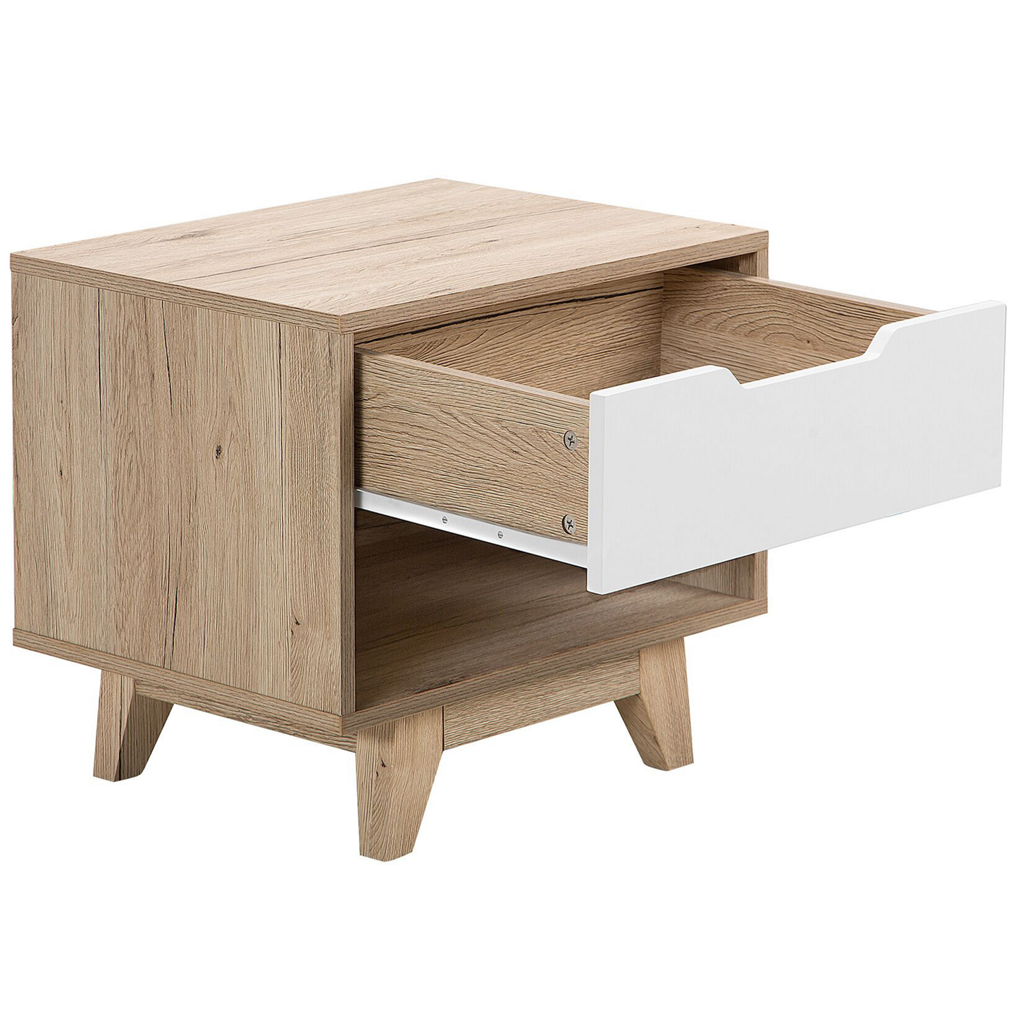Nachttisch mit 1 Schublade SPENCER Weiss