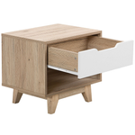 Nachttisch mit 1 Schublade SPENCER Weiss