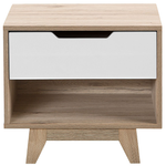 Nachttisch mit 1 Schublade SPENCER Weiss