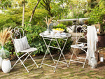 Bistro Set klappbar TRIESTE Metall Hellbeige