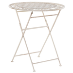 Bistro Set klappbar TRIESTE Metall Hellbeige