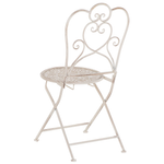 Bistro Set klappbar TRIESTE Metall Hellbeige