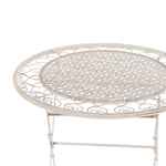 Bistro Set klappbar TRIESTE Metall Hellbeige