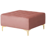 Wohnlandschaft Samtstoff rosa mit Ottomane ABERDEEN