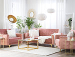 Sofa Set Samtstoff rosa 5-Sitzer ABERDEEN