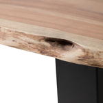 Esstisch Akazienholz hellbraun / schwarz 180 x 95 cm BROOKE