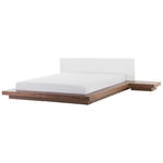 Bett mit LED ZEN 180 x 200 cm Braune Esche