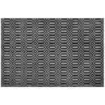 Teppich dunkelgrau 160 x 230 cm geometrisches Muster Kurzflor ADATEPE