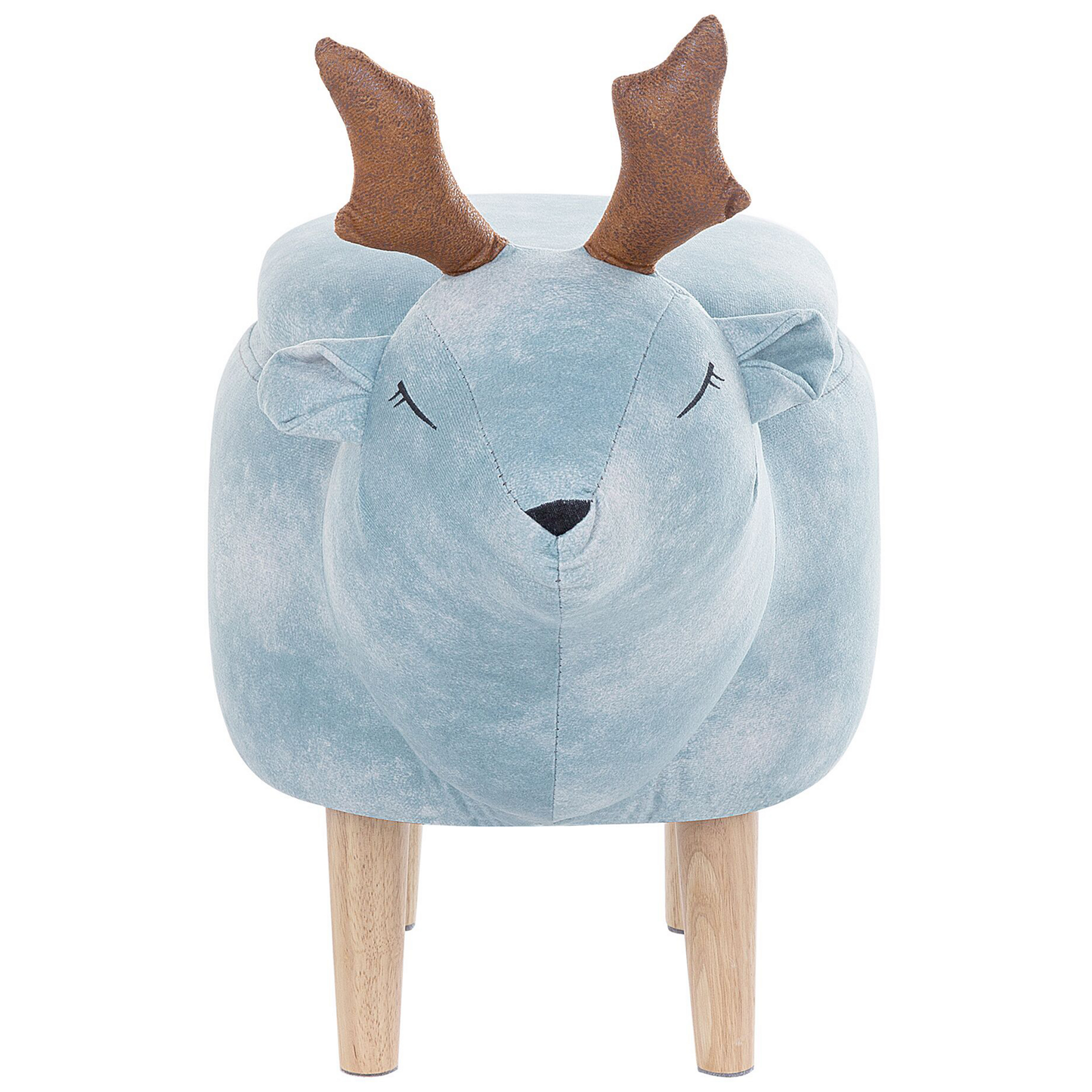 Hocker Polsterbezug mit Stauraum hellblau REINDEER