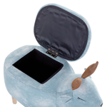 Hocker Polsterbezug mit Stauraum hellblau REINDEER